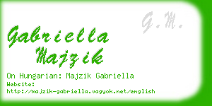 gabriella majzik business card